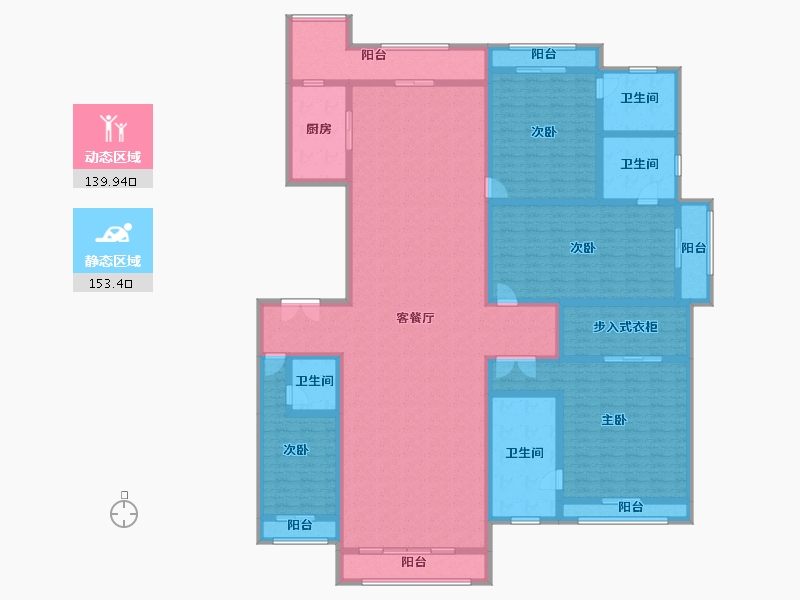 广东省-广州市-星河湾·半岛五號-265.21-户型库-动静分区