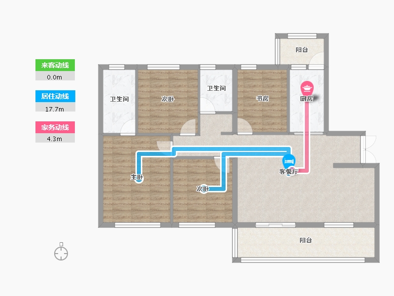 四川省-成都市-梓潼宫TOD梓潼四季汀兰-110.15-户型库-动静线