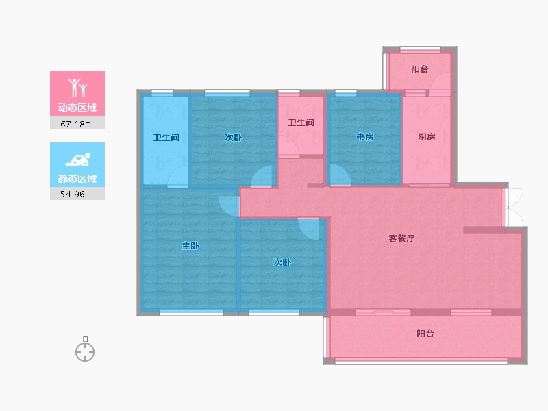 四川省-成都市-梓潼宫TOD梓潼四季汀兰-110.15-户型库-动静分区