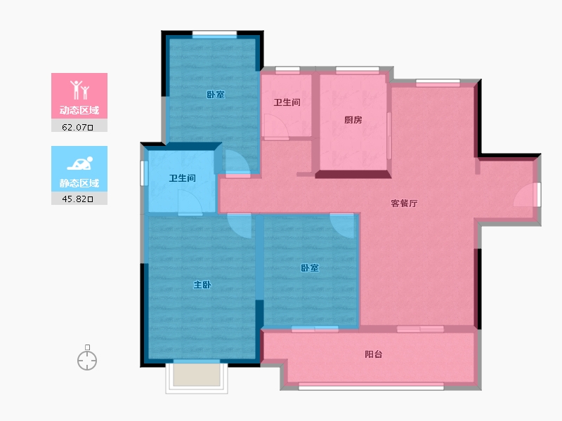 江苏省-徐州市-上东区-96.67-户型库-动静分区