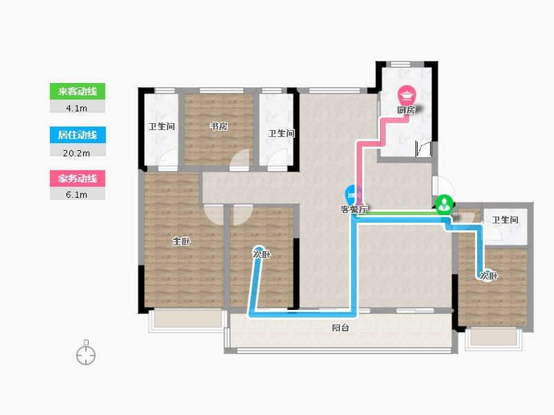 湖南省-长沙市-中建钰山湖-148.00-户型库-动静线