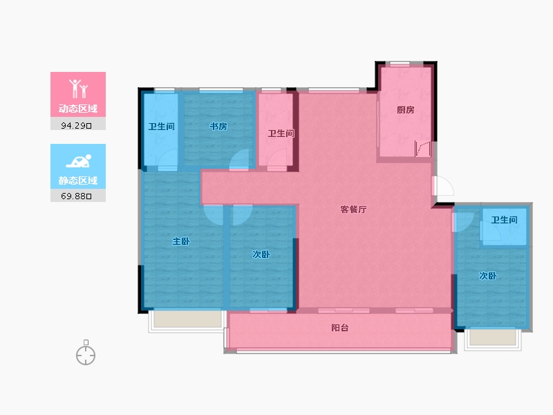 湖南省-长沙市-中建钰山湖-148.00-户型库-动静分区