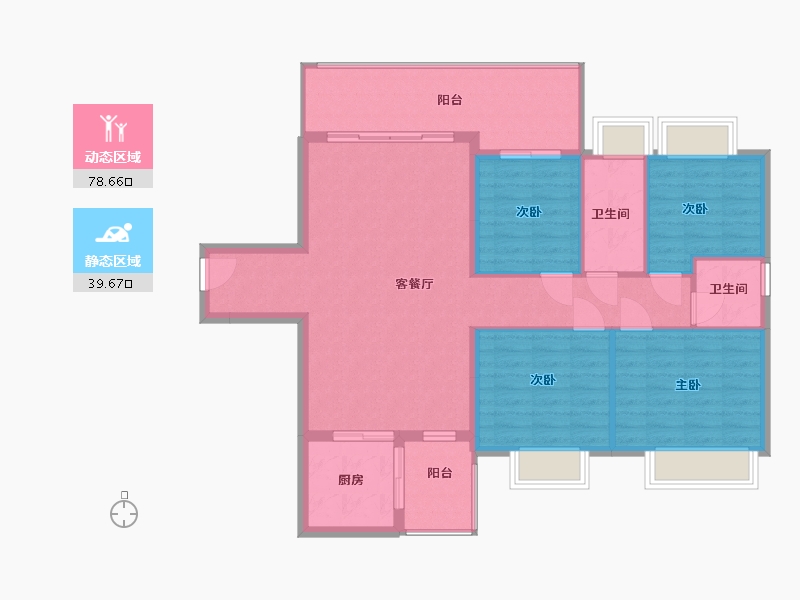 广东省-阳江市-粤沛森林湖-107.99-户型库-动静分区