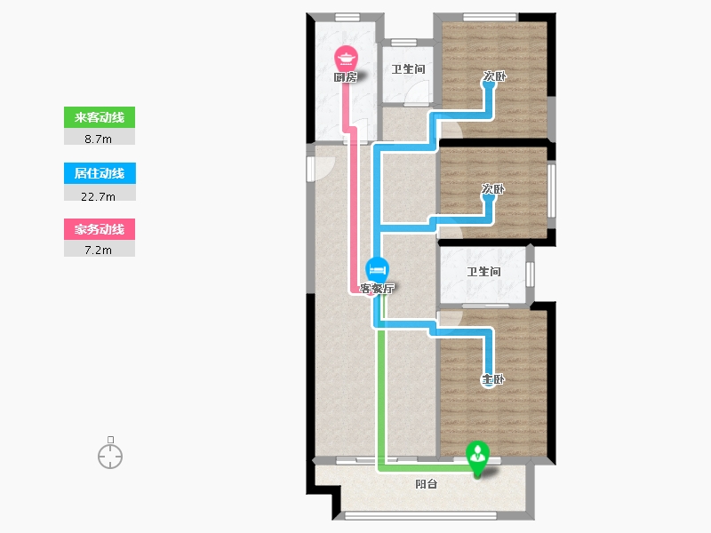 陕西省-西安市-华清园·文津观澜-102.40-户型库-动静线