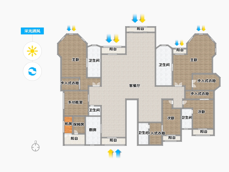 广东省-广州市-星河湾·半岛五號-548.31-户型库-采光通风