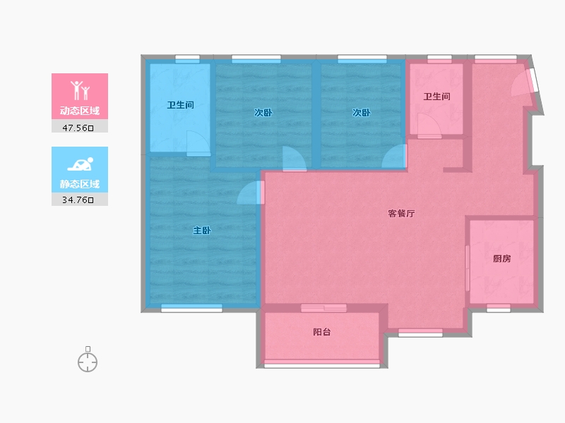 广东省-佛山市-辉逸云庭-73.00-户型库-动静分区