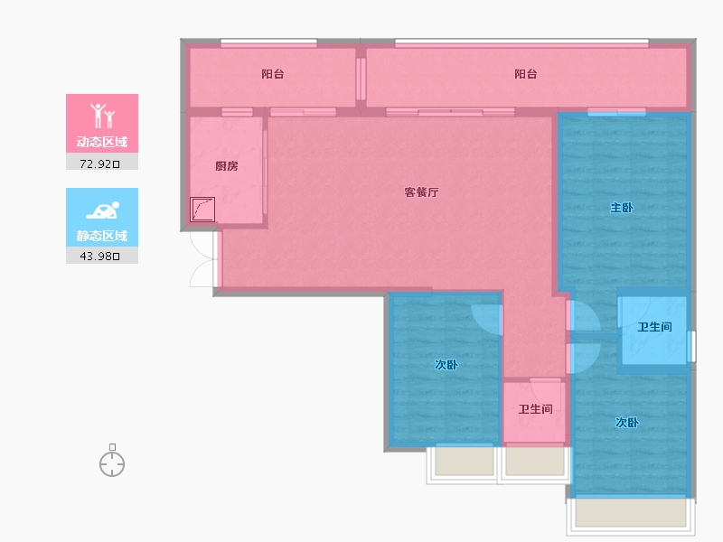 四川省-甘孜藏族自治州-时代康城-100.00-户型库-动静分区