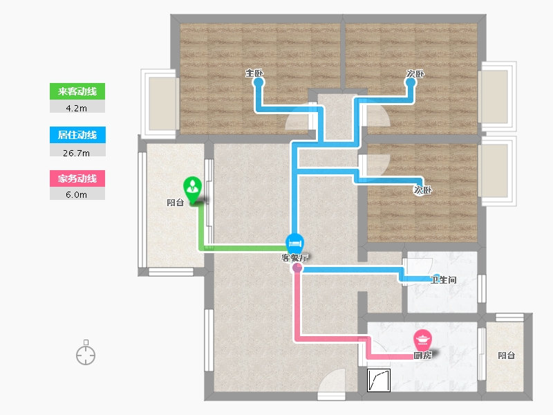 四川省-成都市-万人小区五期-83.00-户型库-动静线