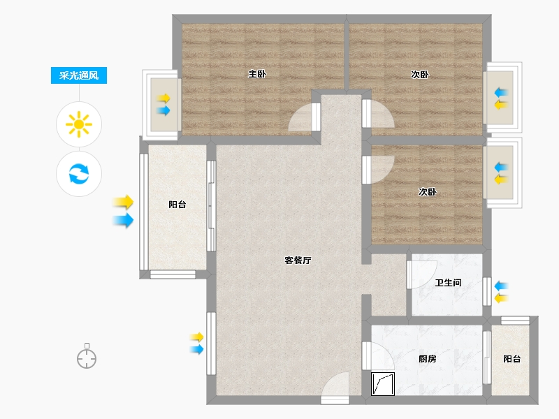 四川省-成都市-万人小区五期-83.00-户型库-采光通风