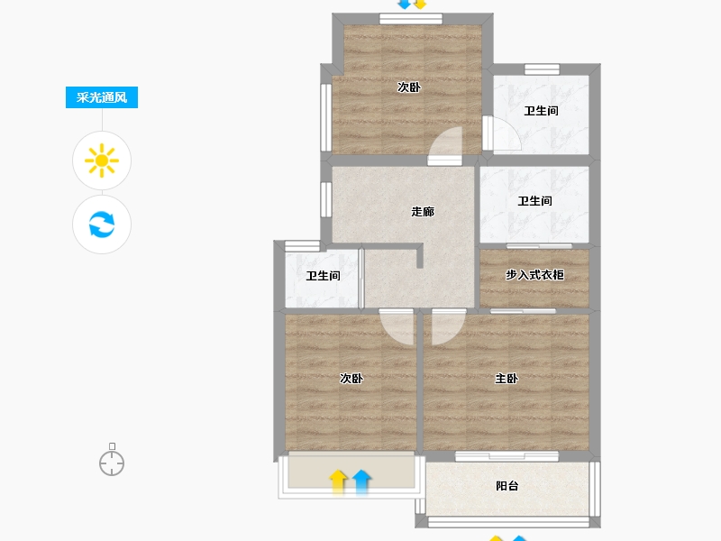 江苏省-泰州市-宝龙世家-210.00-户型库-采光通风