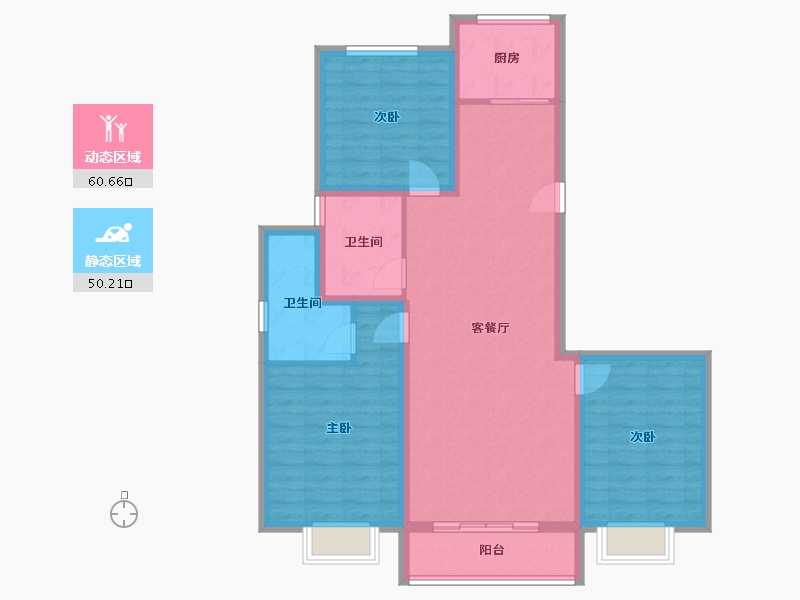 山西省-晋中市-榆次王湖经济实用房-109.12-户型库-动静分区