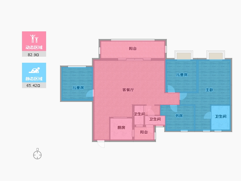 四川省-成都市-首钢璟辰里-110.00-户型库-动静分区