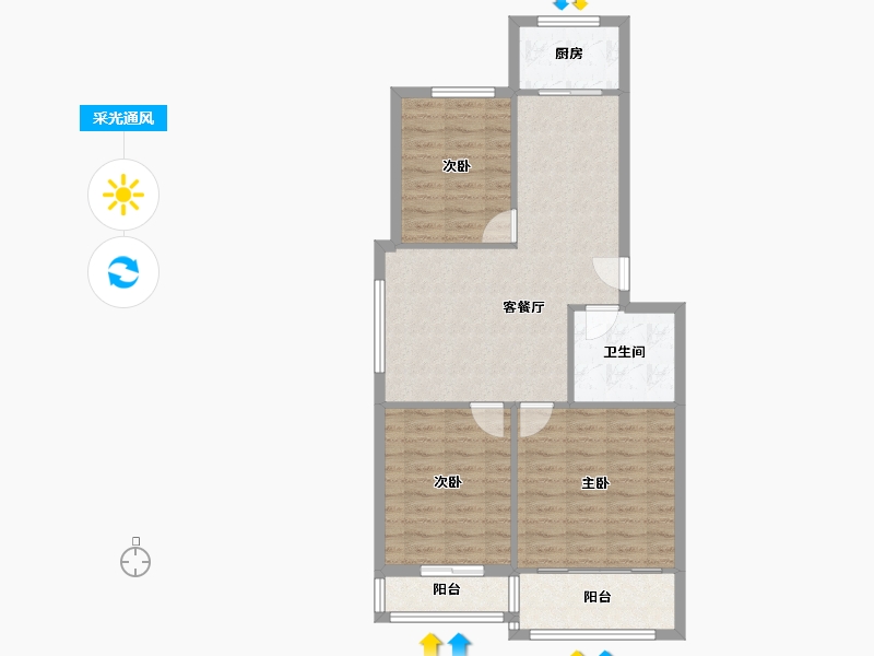 山东省-威海市-海埠北区-80.00-户型库-采光通风