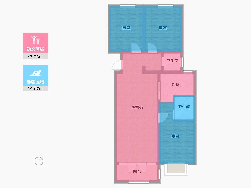 河北省-石家庄市-海蓝和光-96.00-户型库-动静分区