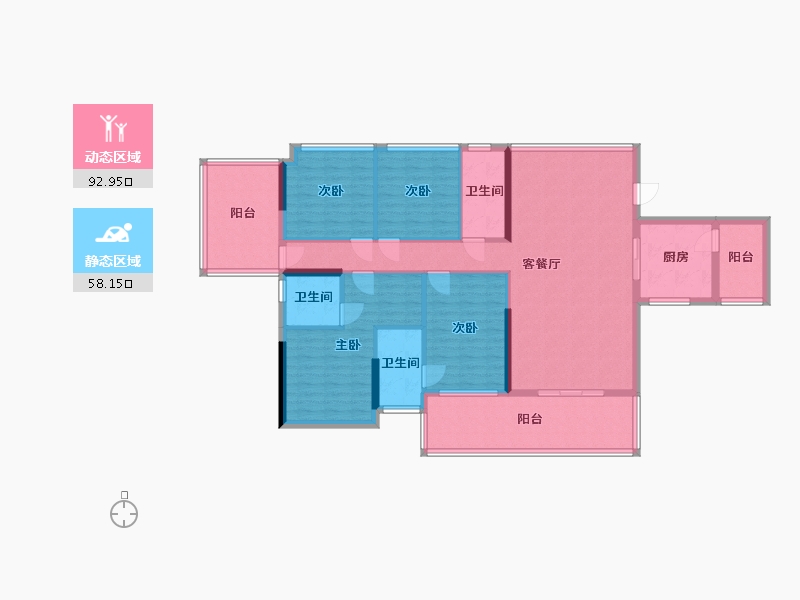 广东省-肇庆市-鸿都 -152.00-户型库-动静分区