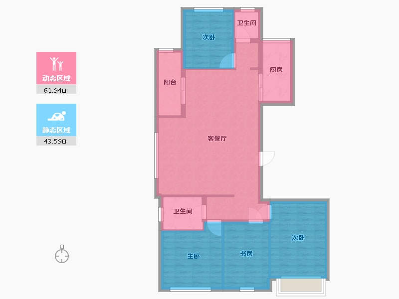 浙江省-杭州市-招商雍泽府-93.00-户型库-动静分区