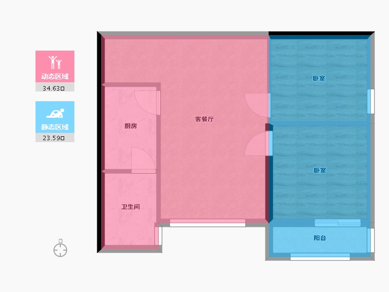 广东省-汕头市-金华豪庭-52.03-户型库-动静分区