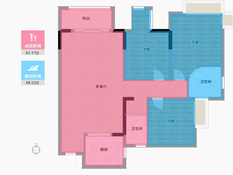 湖南省-郴州市-时代新城-100.00-户型库-动静分区