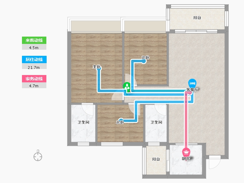 四川省-遂宁市-城市梦想-95.00-户型库-动静线