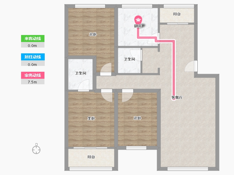 北京-北京市-隆盛东园-122.00-户型库-动静线