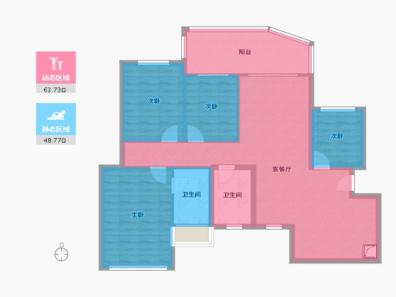 广东省-湛江市-公园一号(人民大道北)-91.72-户型库-动静分区