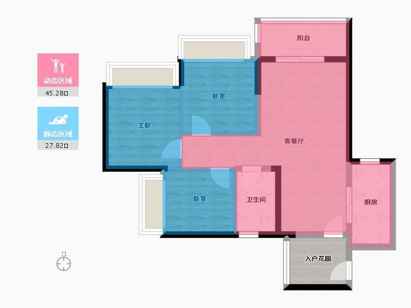 广东省-广州市-星河智荟-69.60-户型库-动静分区