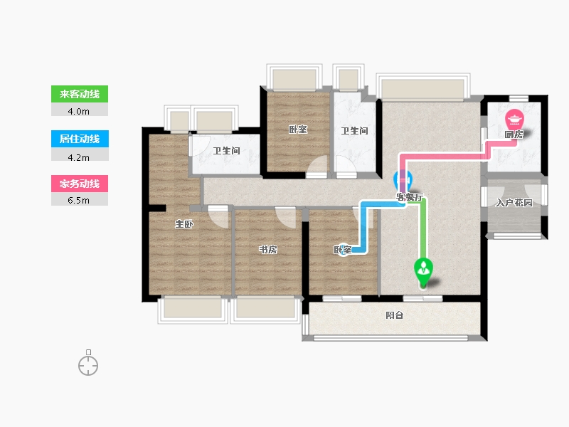 广东省-广州市-星河智荟-104.04-户型库-动静线