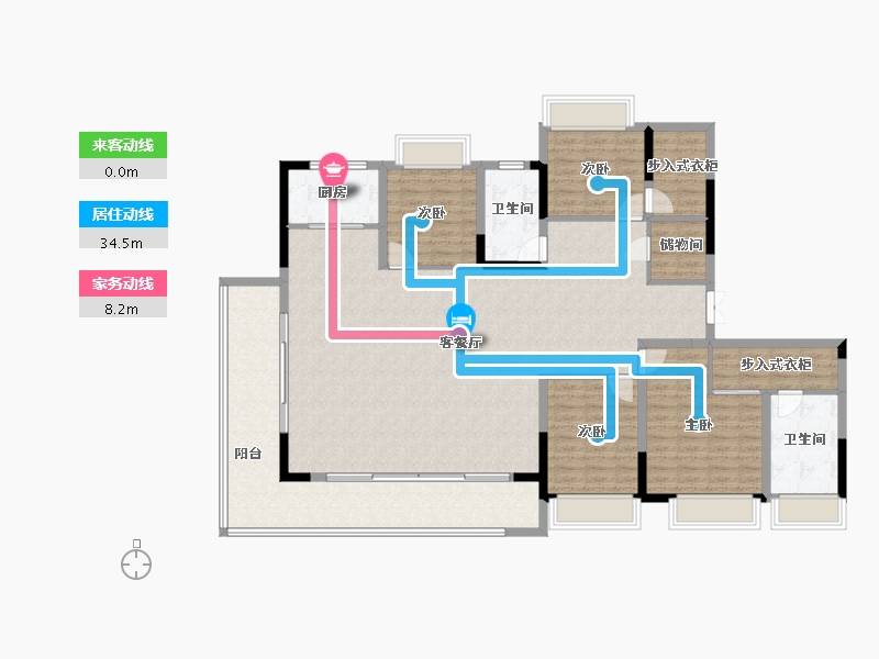 贵州省-遵义市-万达生态城-172.05-户型库-动静线