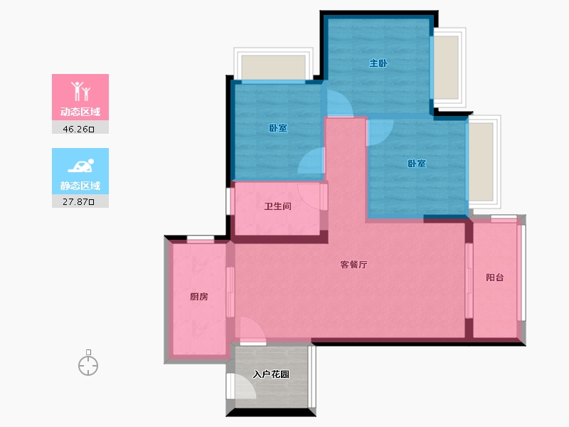 广东省-广州市-星河智荟-70.40-户型库-动静分区