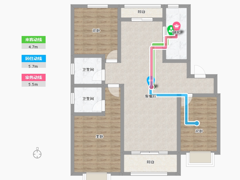 河北省-邢台市-蓝城雅园-94.22-户型库-动静线