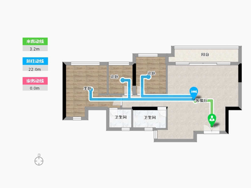 重庆-重庆市-海成云沐-68.00-户型库-动静线