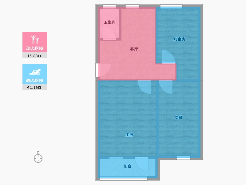 江苏省-南京市-洪武路219号-57.00-户型库-动静分区