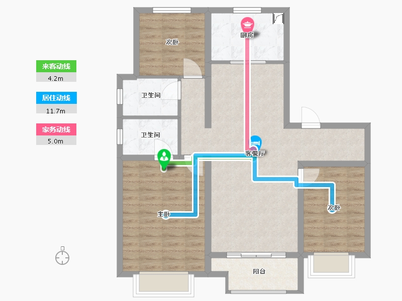 浙江省-台州市-阳光城中梁璞悦-100.00-户型库-动静线