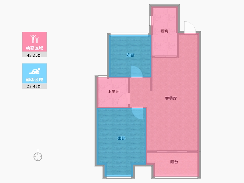 江苏省-苏州市-红树湾花园-60.50-户型库-动静分区