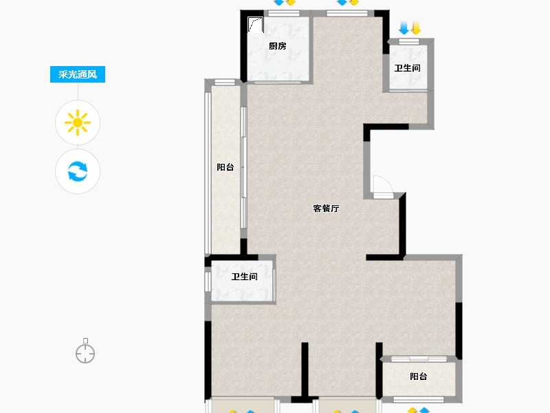 浙江省-台州市-伟星诚园-117.00-户型库-采光通风