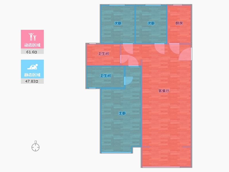 河北省-邯郸市-美的花溪谷-101.08-户型库-动静分区