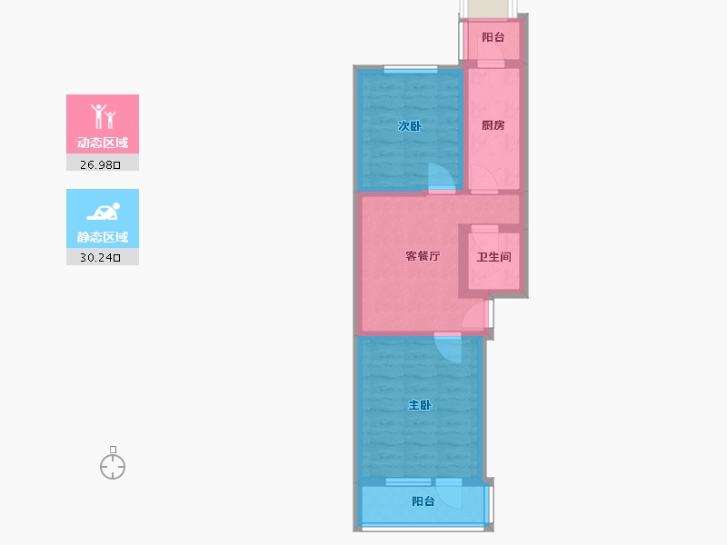 北京-北京市-翠微路2号院-41.00-户型库-动静分区