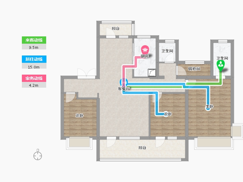 山东省-济宁市-湖畔学府-109.90-户型库-动静线