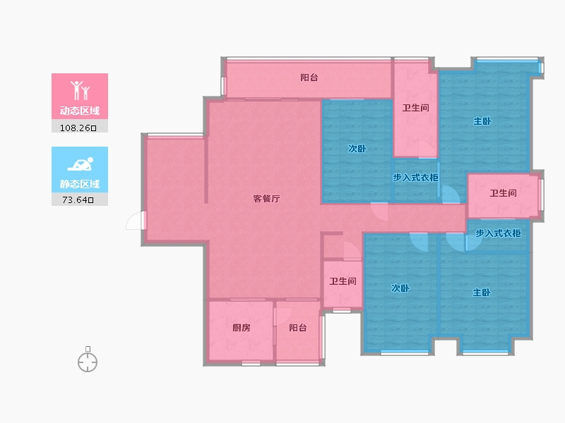 广东省-佛山市-保利东御花园-180.00-户型库-动静分区