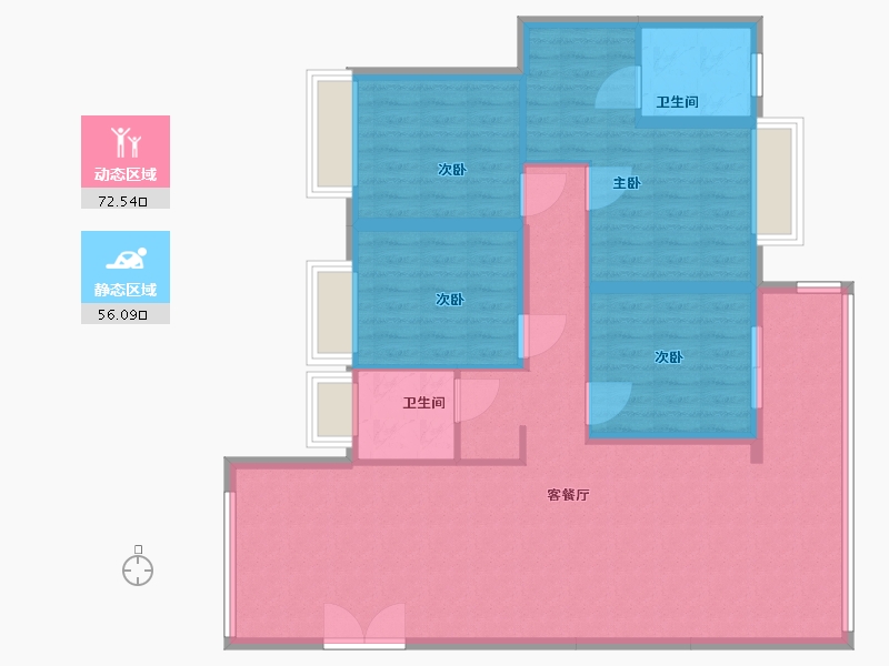 湖南省-怀化市-滨江一号-117.00-户型库-动静分区