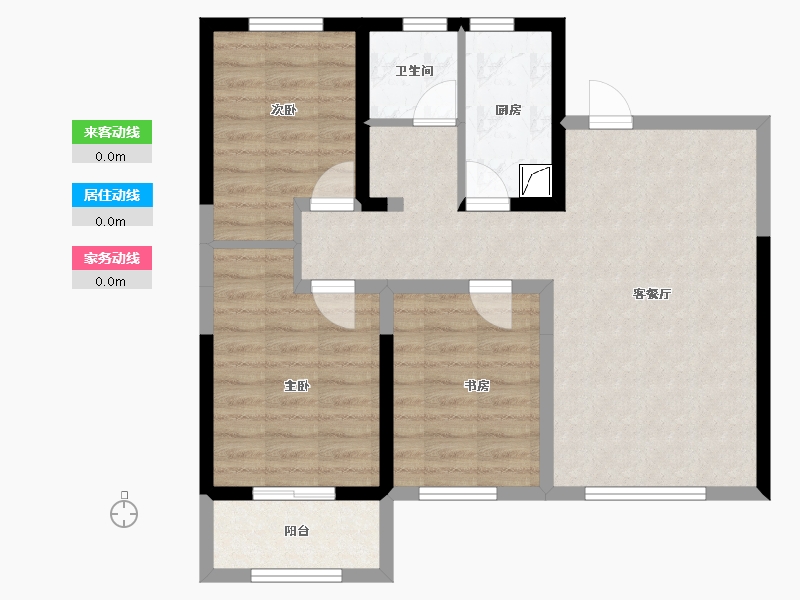 河北省-邢台市-正恒壹品-75.70-户型库-动静线