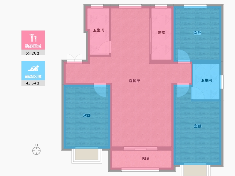 河北省-邢台市-中和府-87.26-户型库-动静分区