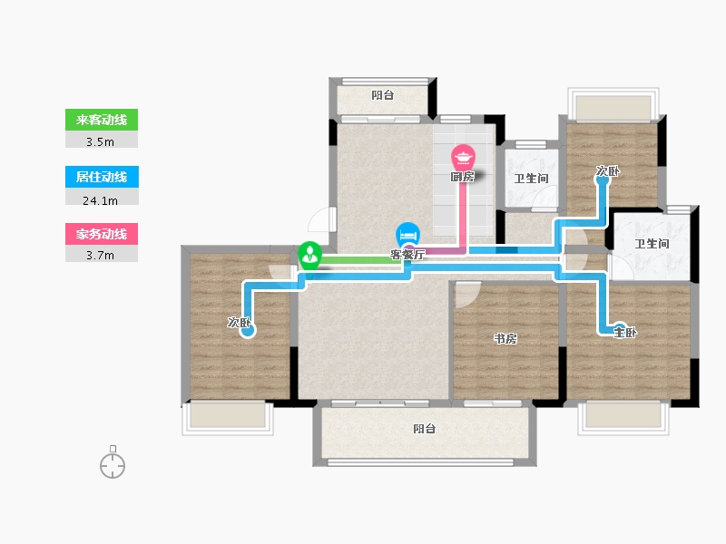 贵州省-遵义市-万达生态城-116.76-户型库-动静线