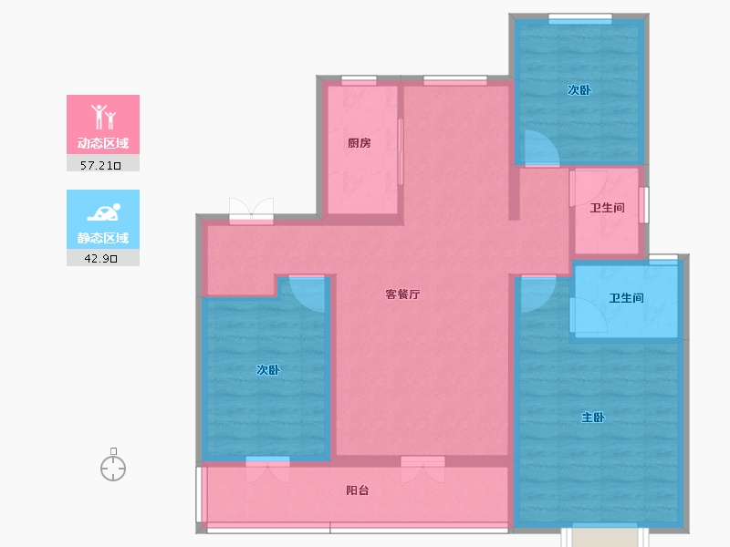 河北省-邢台市-中和府-88.91-户型库-动静分区