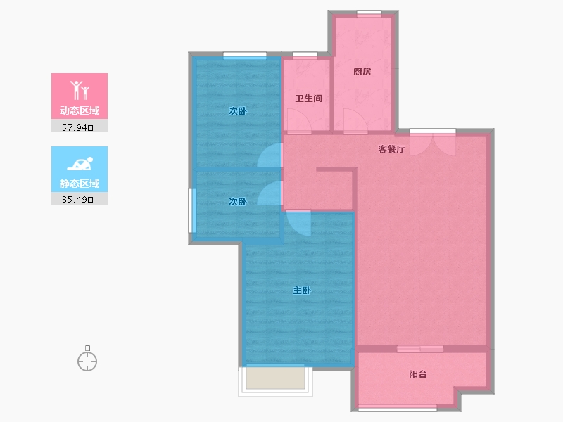 江西省-景德镇市-绿洲花园-85.00-户型库-动静分区