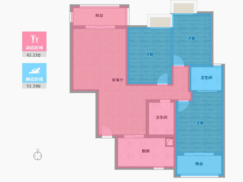 陕西省-安康市-兴华名城-109.00-户型库-动静分区