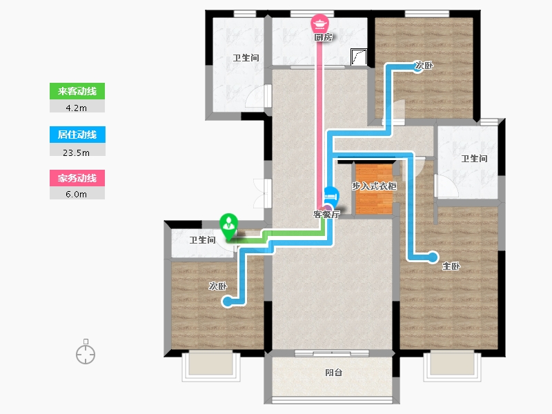 河北省-邢台市-正恒壹品-105.25-户型库-动静线