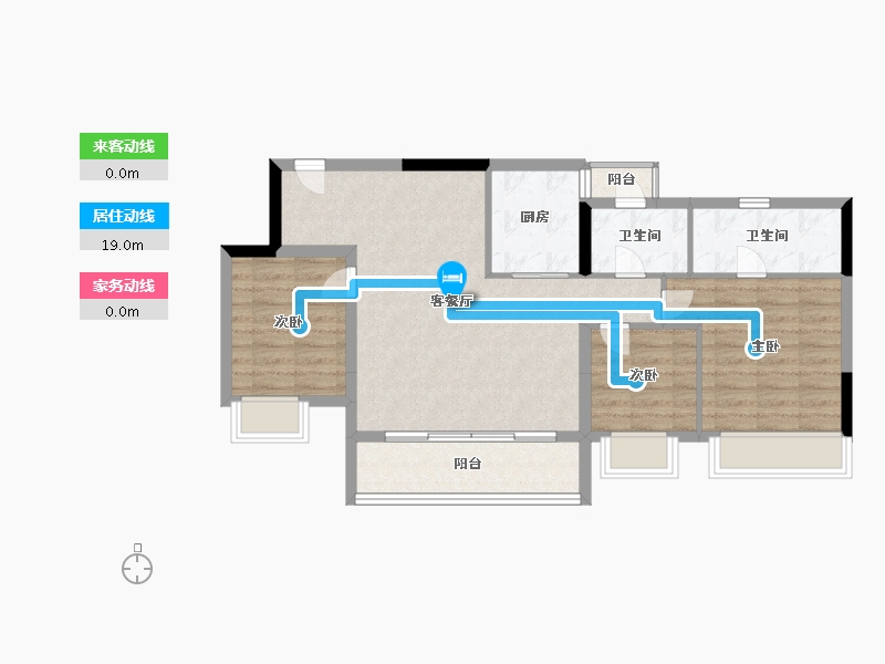 重庆-重庆市-华润置地重庆润府-79.20-户型库-动静线