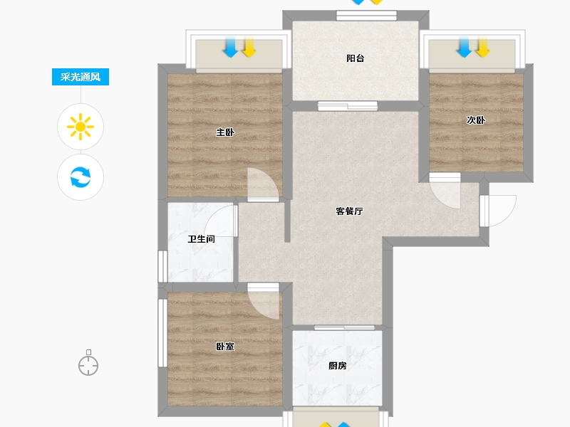 广东省-深圳市-翠园华府-87.00-户型库-采光通风