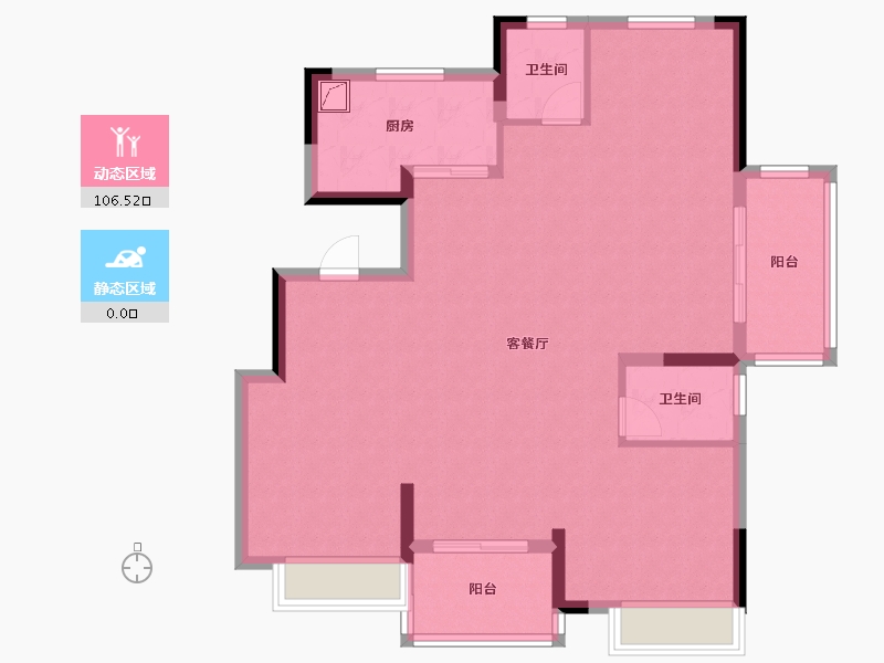 浙江省-台州市-金桥郡-101.35-户型库-动静分区